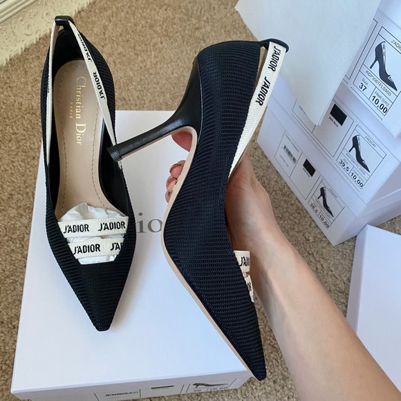 NWT Christian Dior J'Adior Black Mesh Pump - Picture 4 of 15